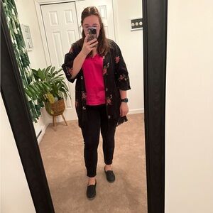 Umgee Floral Black Kimono